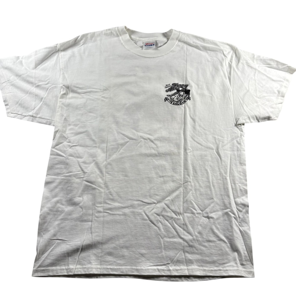 VTG Fanny Ann's Saloon Sacrament Graphic Tee White XL Hanes Beefy-T Streetwear - Picture 2 of 7